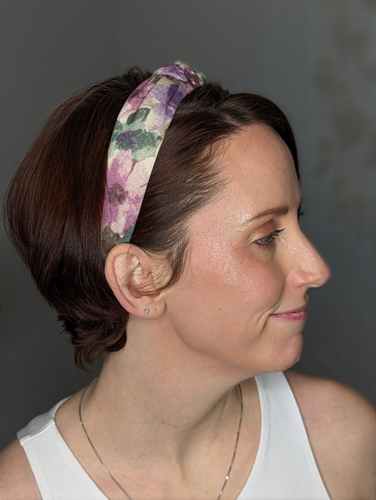 Taupe Knotted Floral Headband