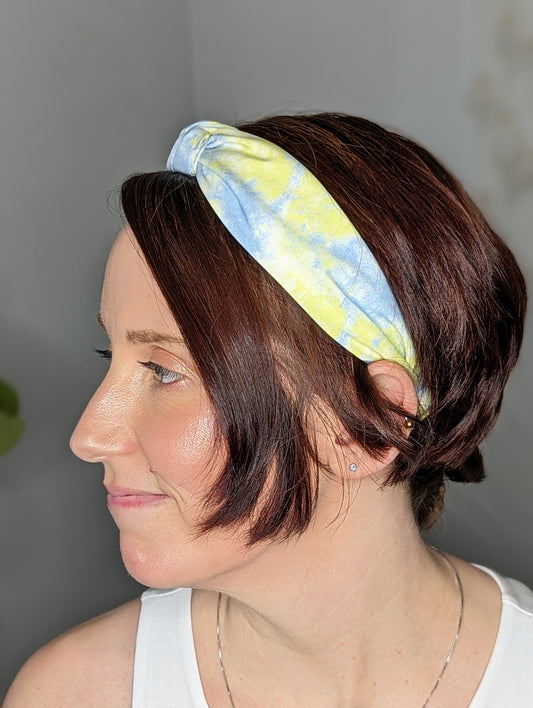 Lime Knotted Tie Dye Headband