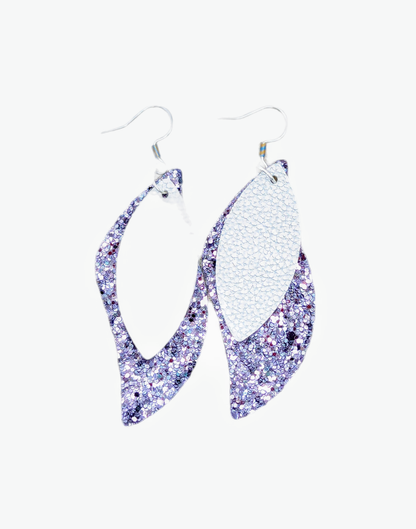 Purple Majesty Leaf Earrings